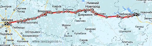 такси Москва-Чебоксары, как доехать в Чувашию?,такси межгород,карта маршрута до Чувашии